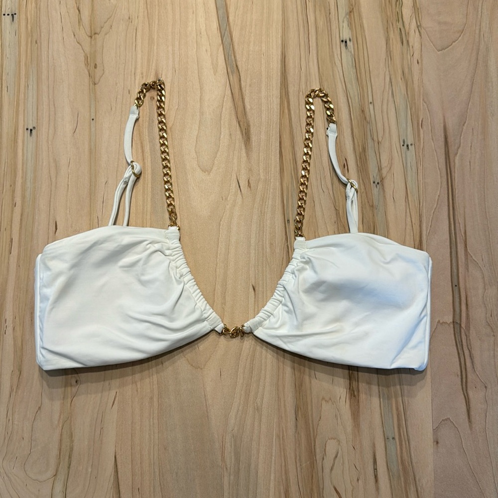 NWOT L*Space X TESSA BROOKS Sammie Bikini Top in White